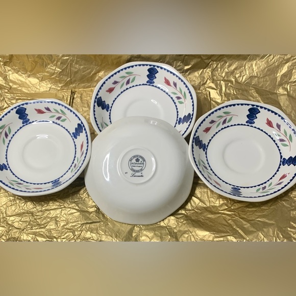 💎 Set of 4 Bread and Butter Plates in the Lancaster Pattern by Adams 💎#PG7 - Picture 6 of 9